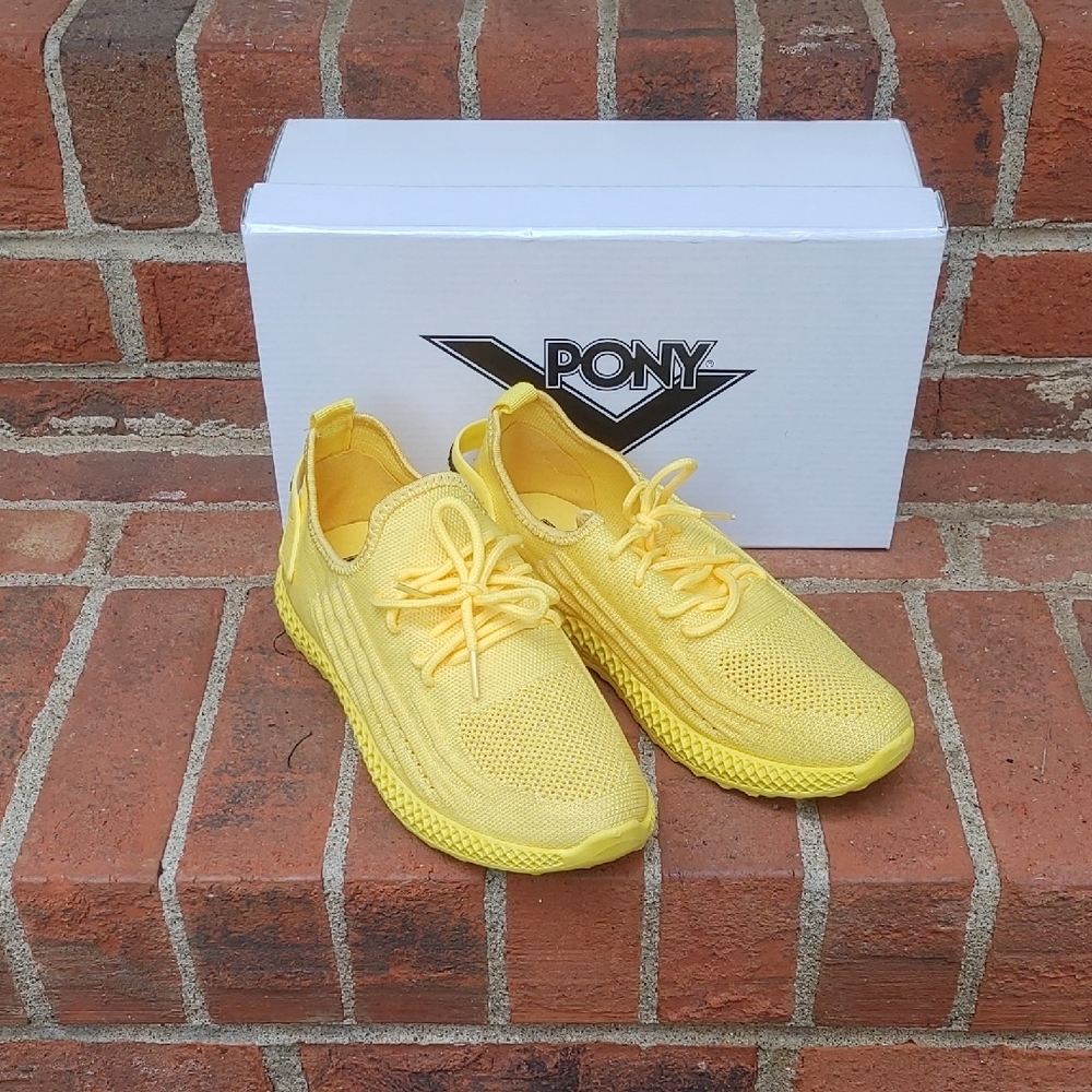 Pony PP2-Pro Vibrant Yellow Knit Athletic Shoes Size 6.5 (1161)